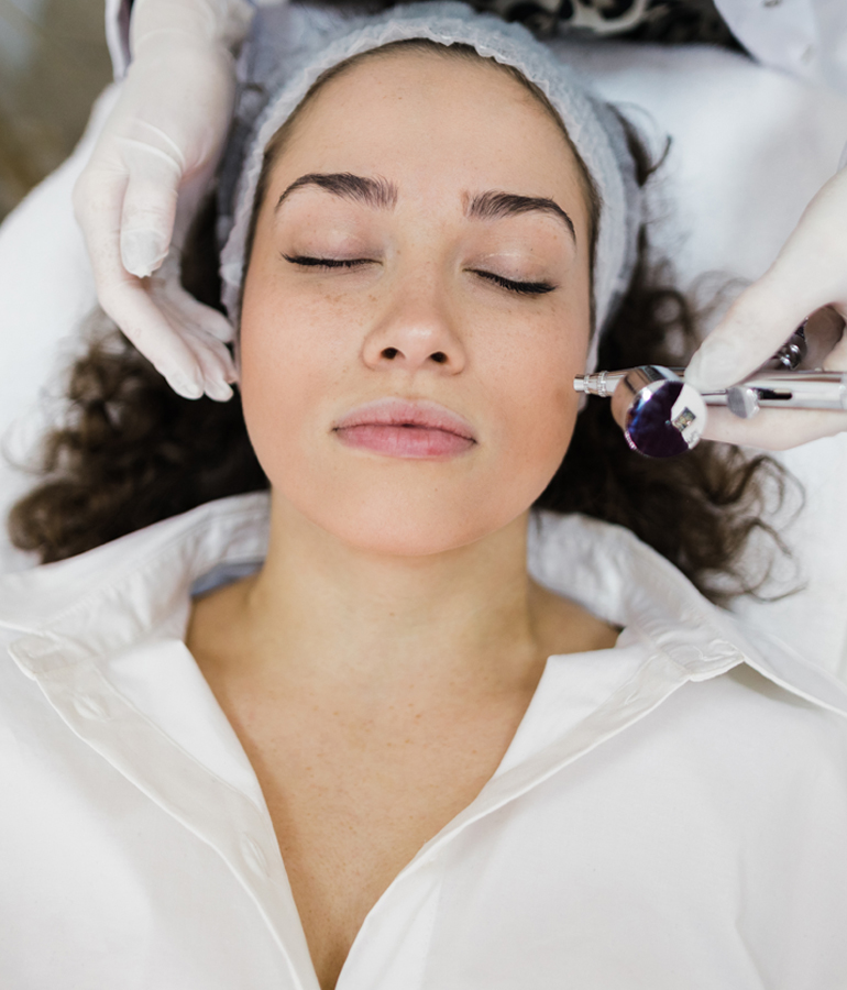 woman receiving microneedling | La Jolla Cosmetic Laser Clinic In San Diego