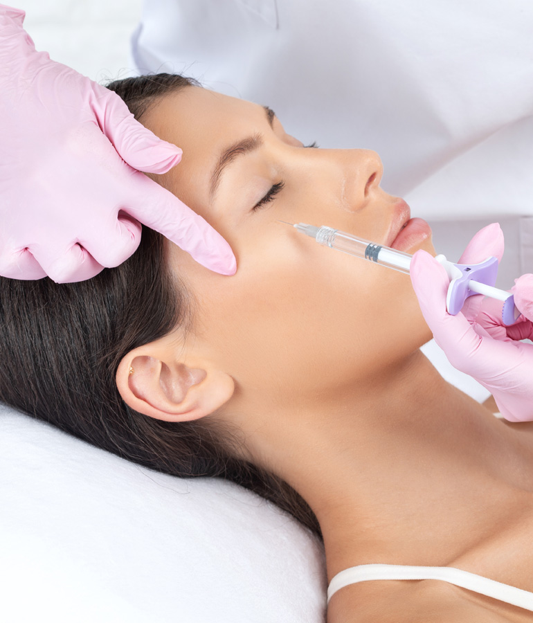 Woman receiving injectable for face lift | La Jolla Cosmetic Laser Clinic In San Diego