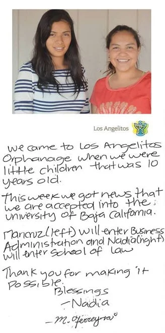 Letter from the Los Angelitos San Diego Chapter